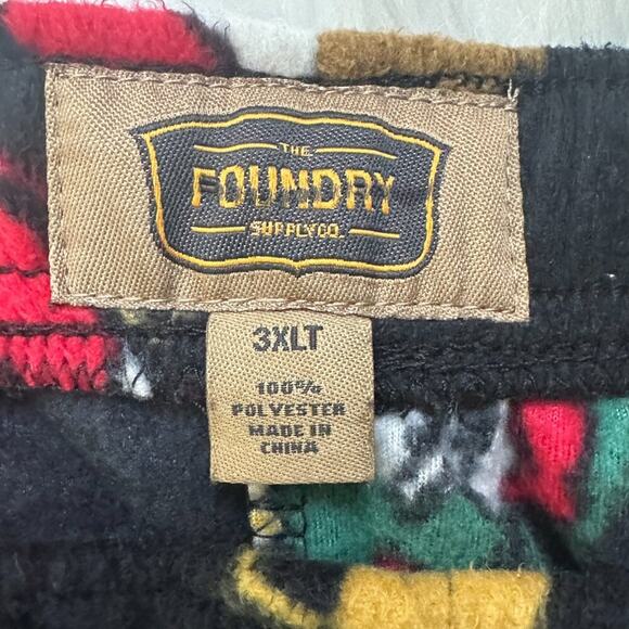 The Foundry Sleep Pants Mens 3XLT Black Fleece Santa Beer Holiday Christmas Fun - Picture 4 of 4